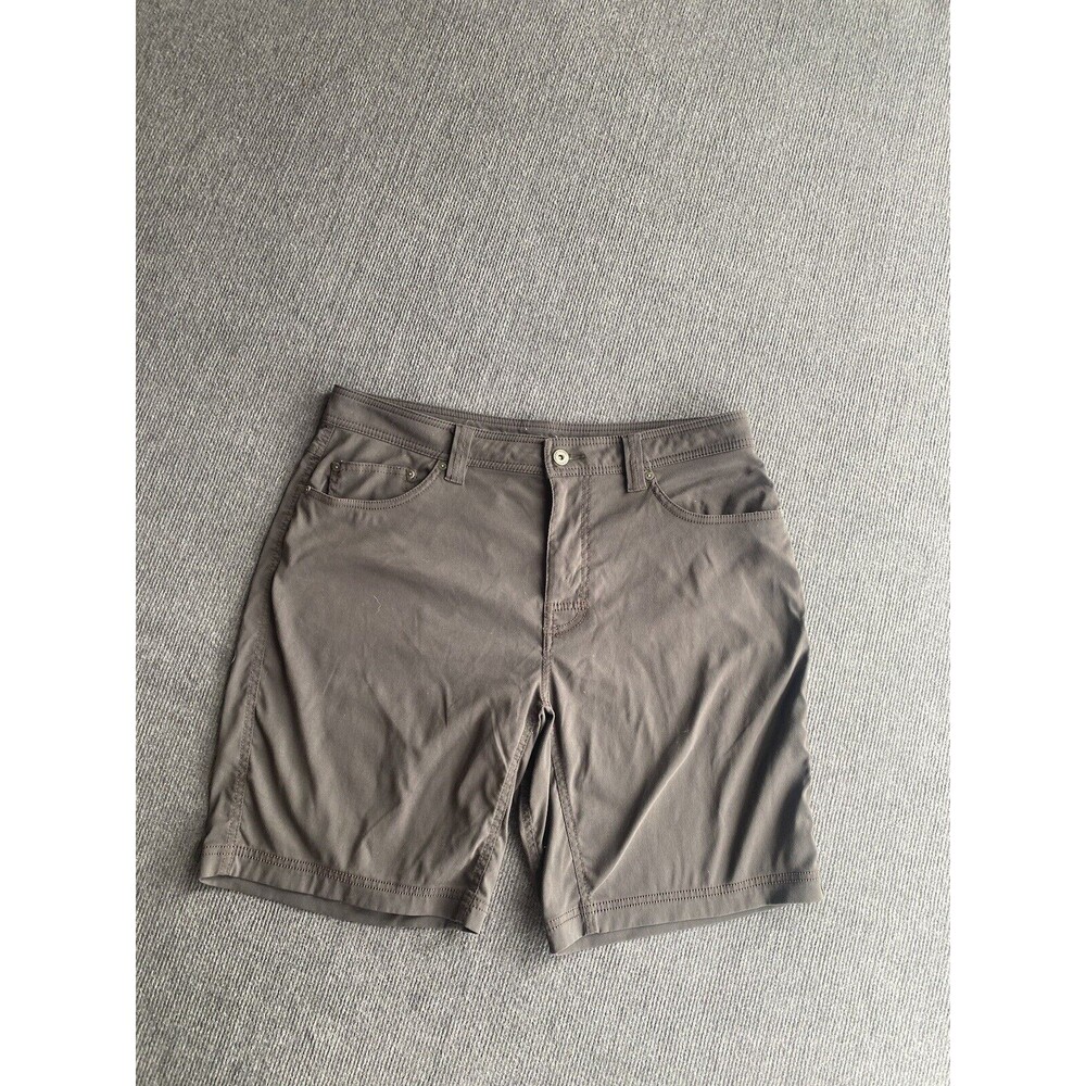 Prana Brion Shorts II Mens W36 Gray Hiking Outdoor 5 Pocket Flat Front Stretch